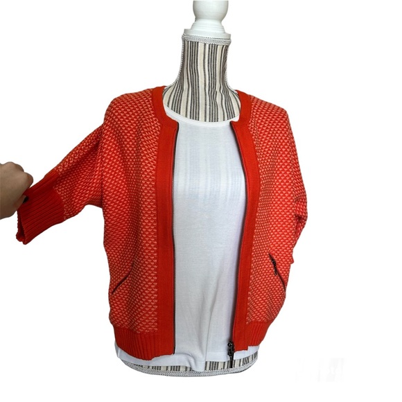 CAbi Sweaters - CAbi XS Orange Zip Up Business Casual Blazer Office Work